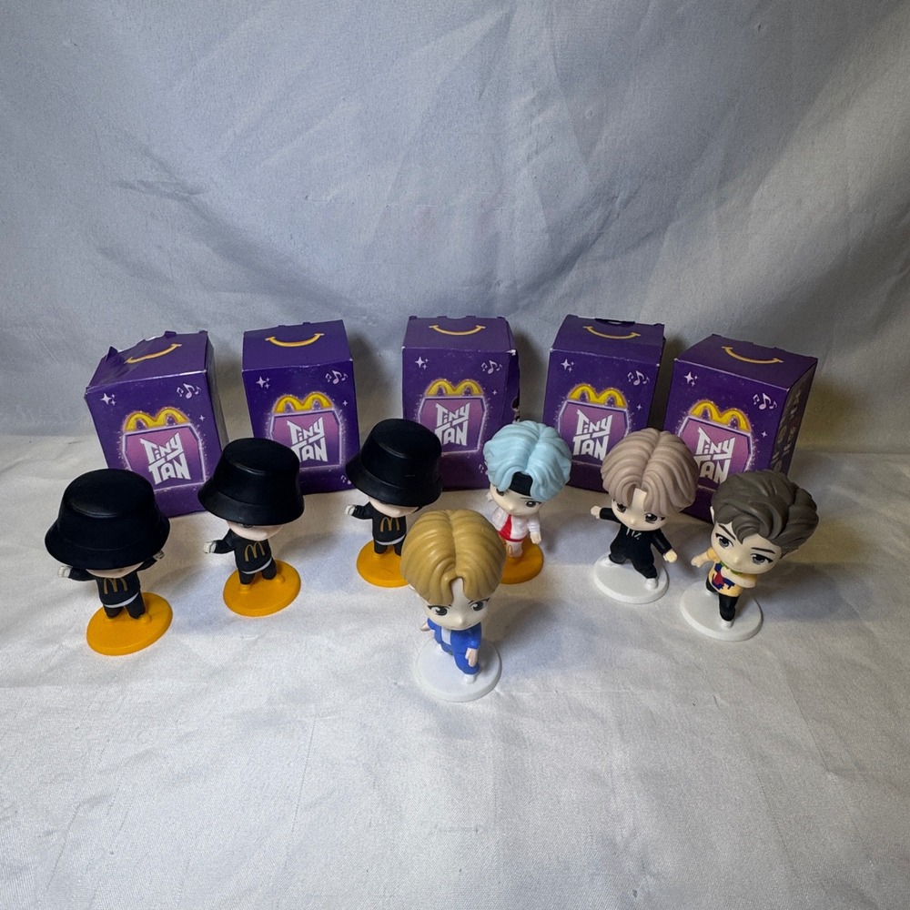 McDonalds 2025 TinyTAN BTS Happy Meal Toy Set of 12 Figures 5 NIB 7 Loose